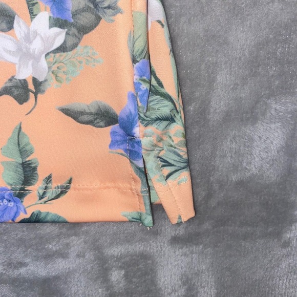 Bad Birdie Mens 2XL Tropical Floral Print Golf Polo Peach Blue Green NWT Gift - Picture 10 of 10